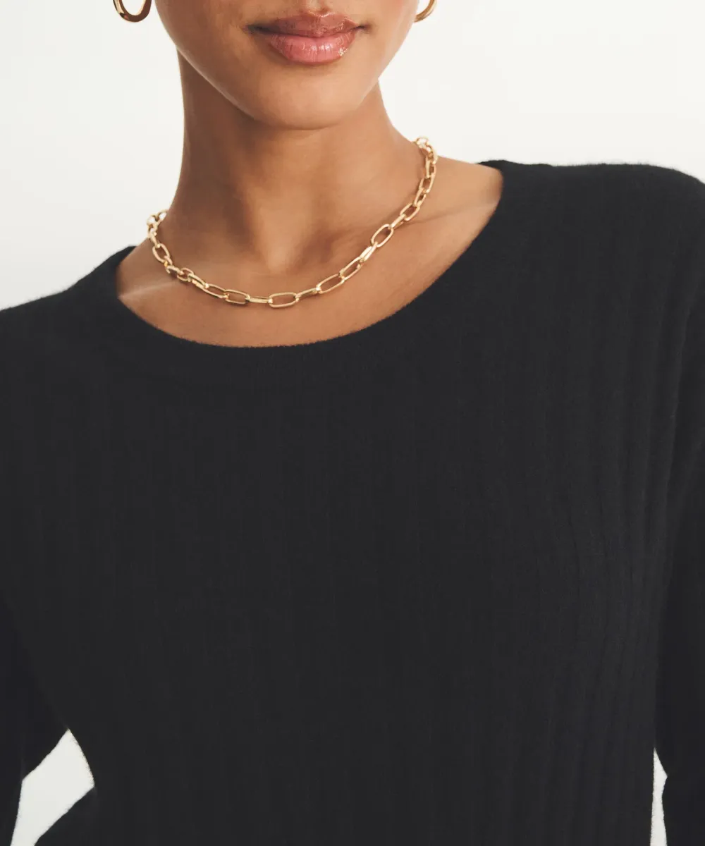 Signature Cashmere Wide Rib Dress 3