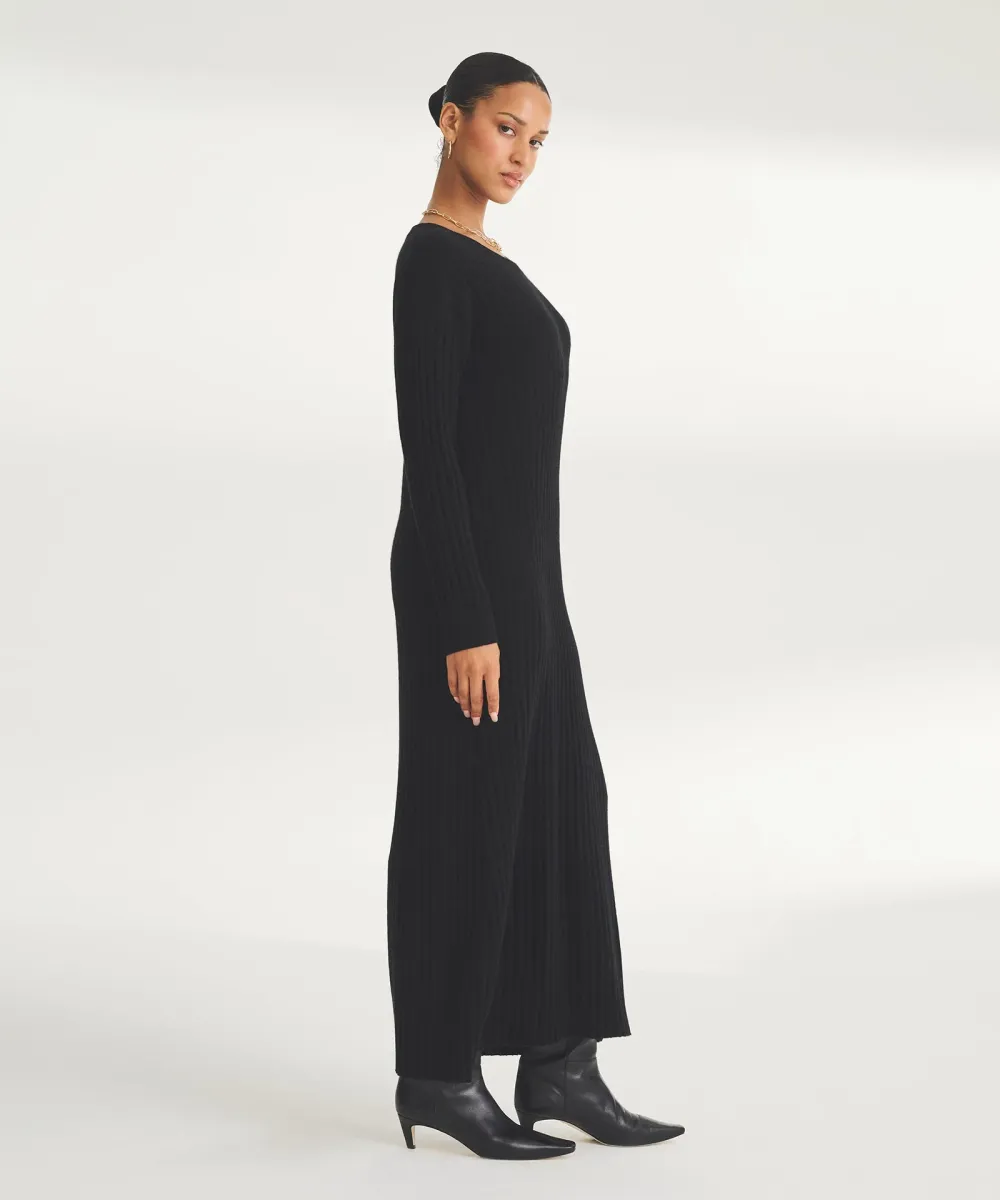 Signature Cashmere Wide Rib Dress 4