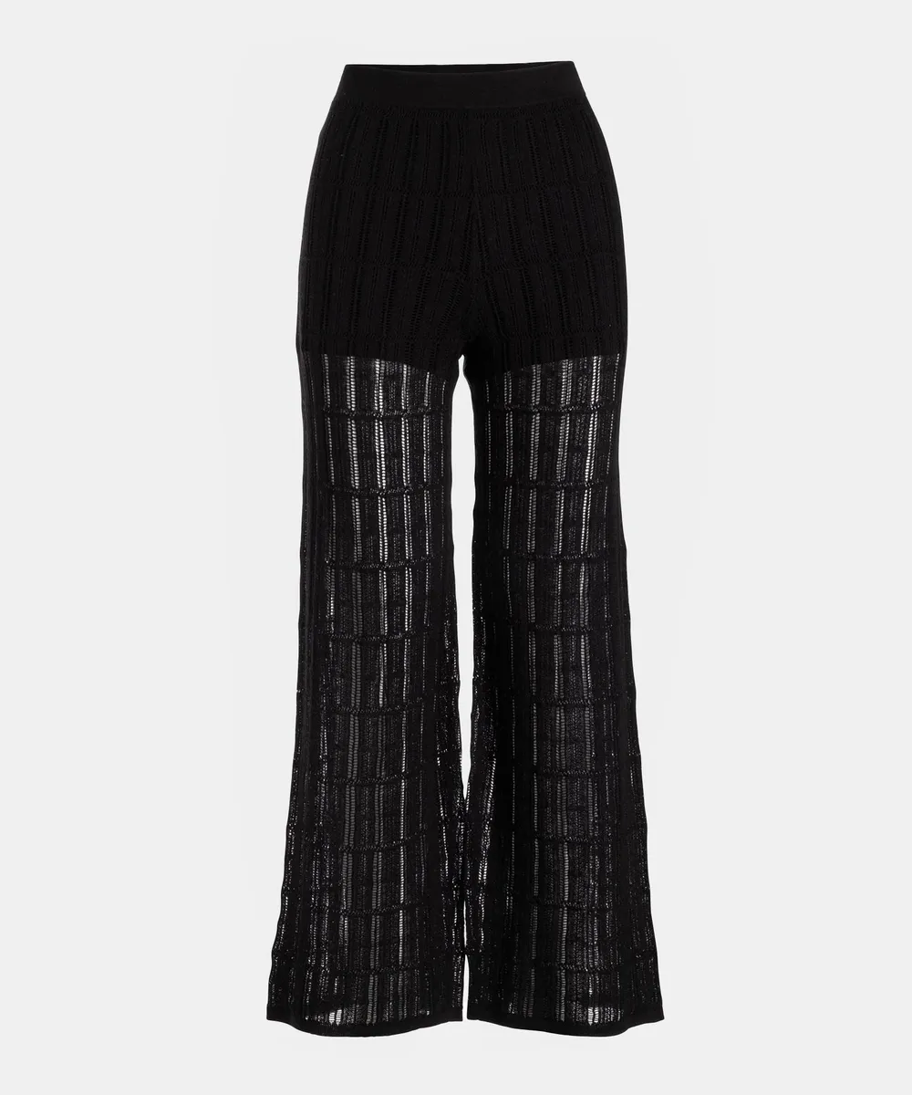 Silk Blend Pointelle Cropped Pant 4