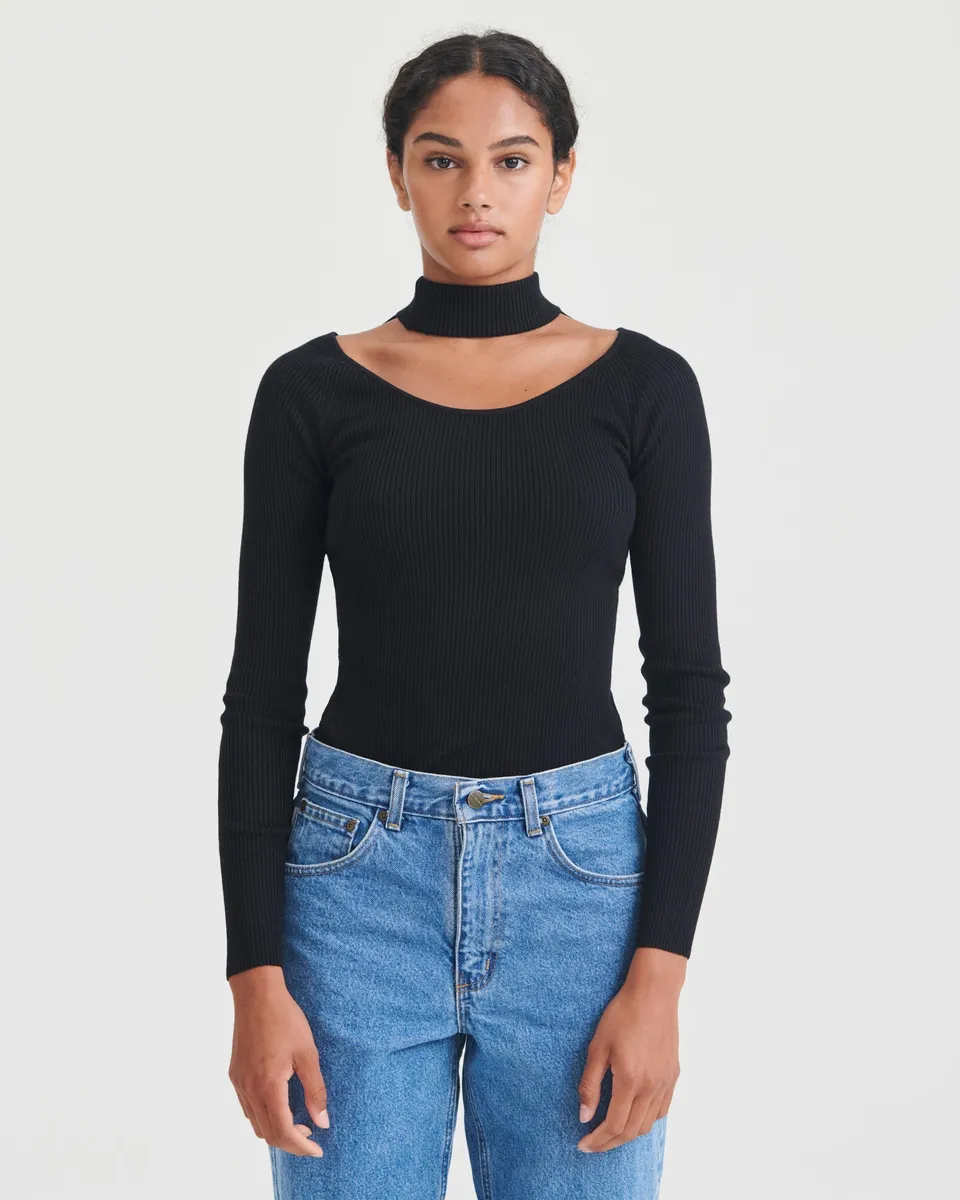 Silk Cashmere Cutout Turtleneck 13