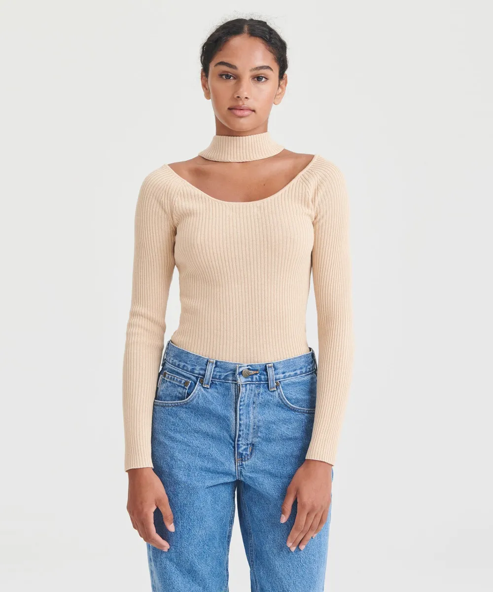 Silk Cashmere Cutout Turtleneck 3