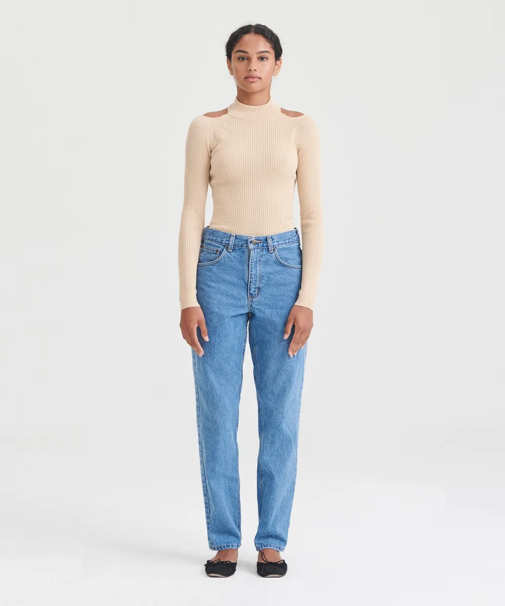 Silk Cashmere Cutout Turtleneck 5