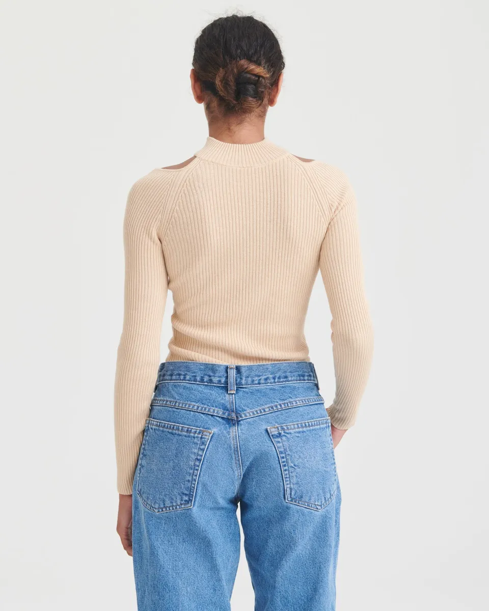 Silk Cashmere Cutout Turtleneck 8
