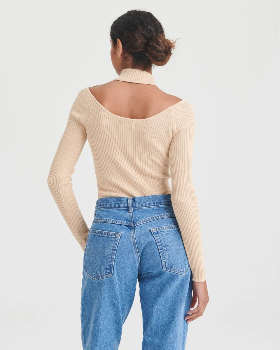 Silk Cashmere Cutout Turtleneck 9