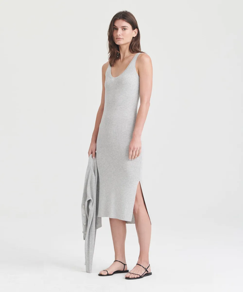 Silk Cashmere Midi Tank Dress 5