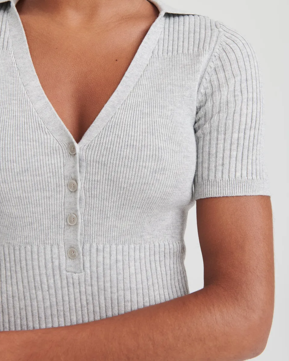 Silk Cashmere Polo Mini Dress 2