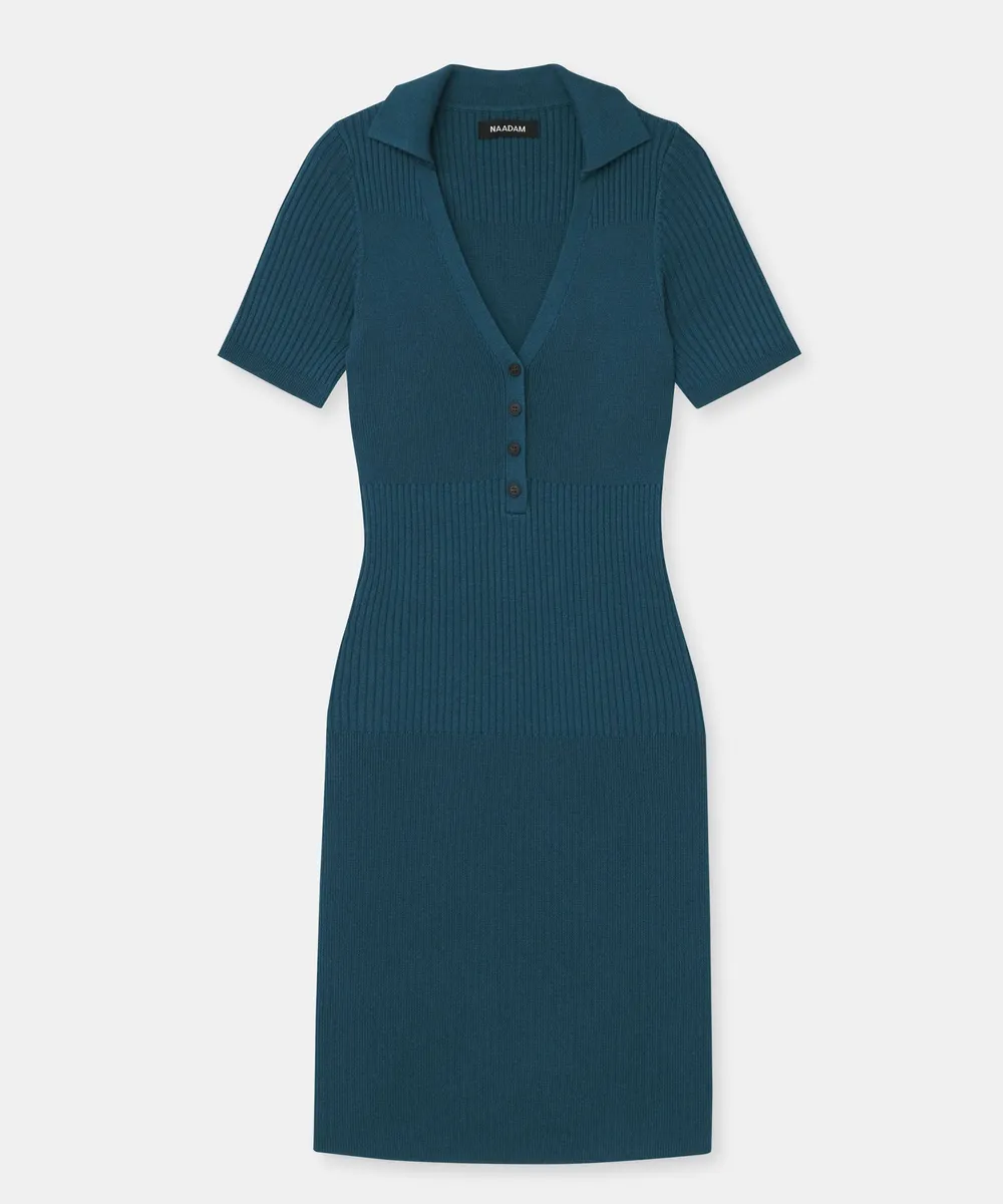 Silk Cashmere Polo Mini Dress 11
