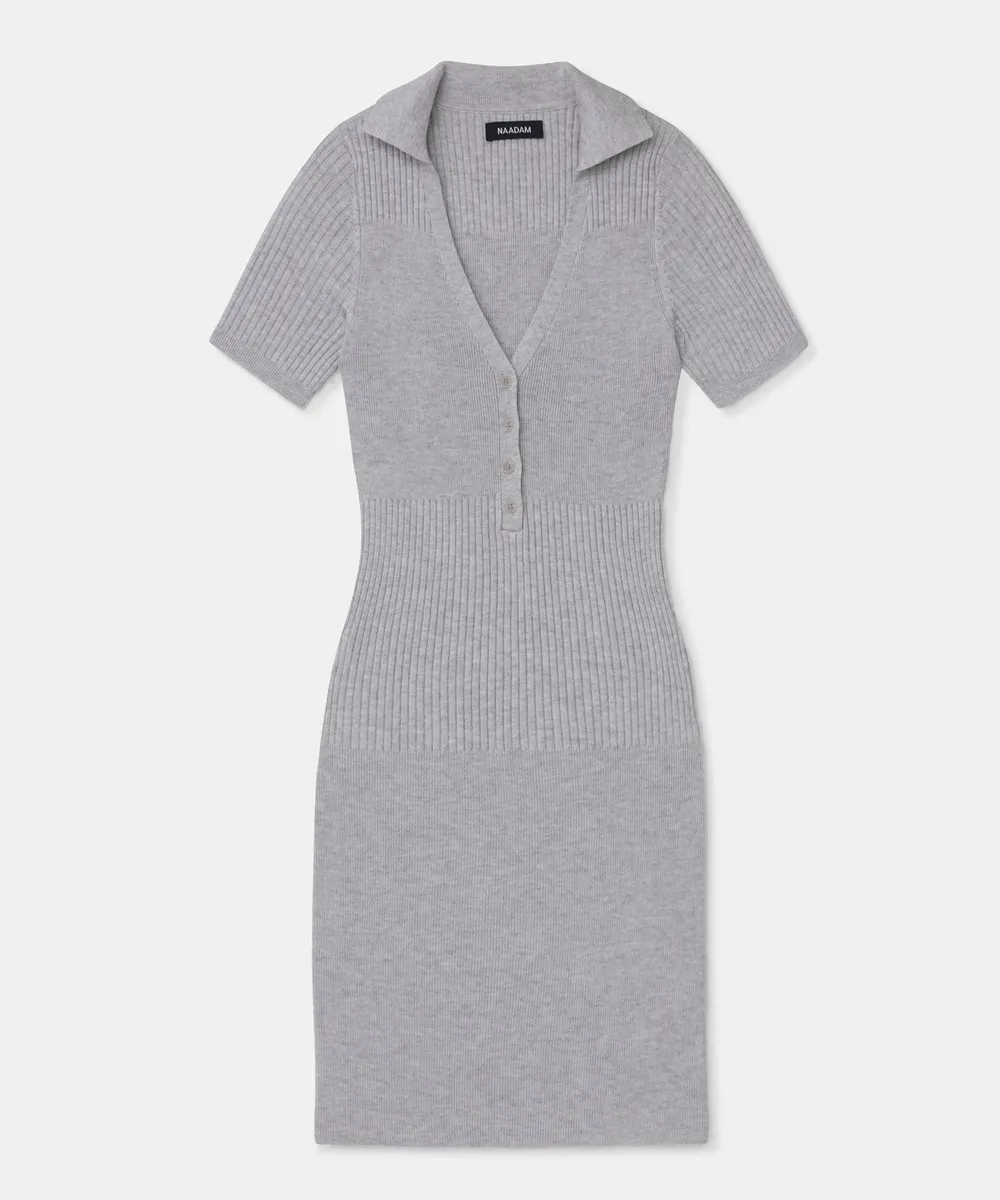 Silk Cashmere Polo Mini Dress 6