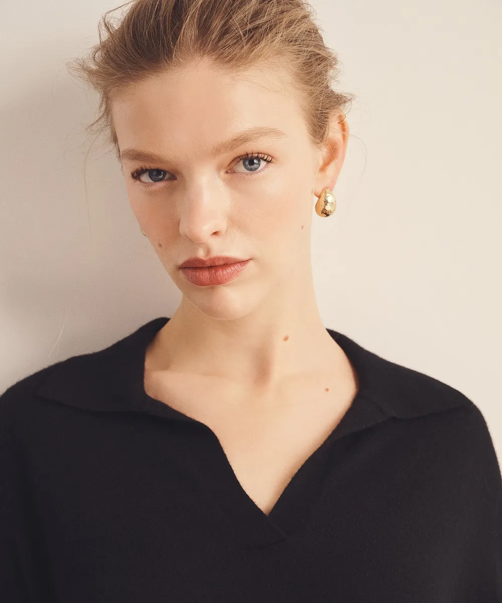 Super Fine Cashmere Long Sleeve Polo 8