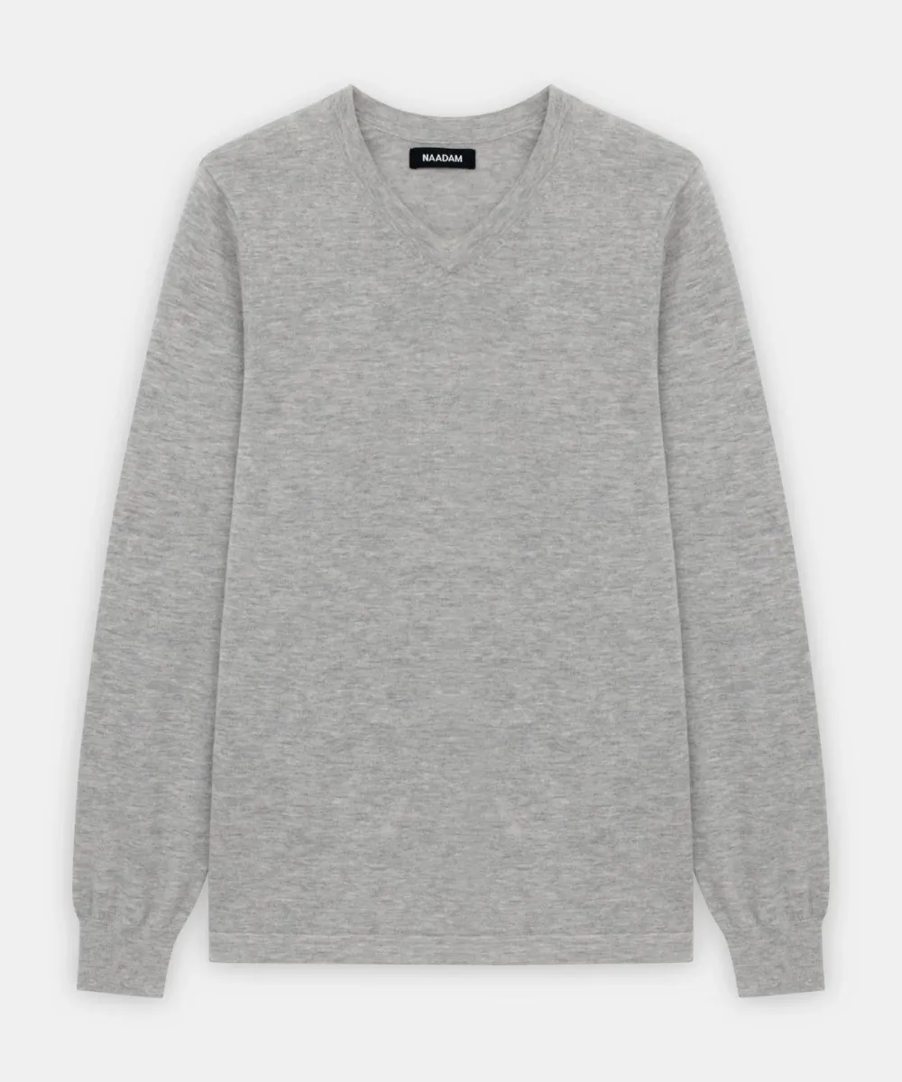 Super Fine Cashmere Long Sleeve V-Neck 4