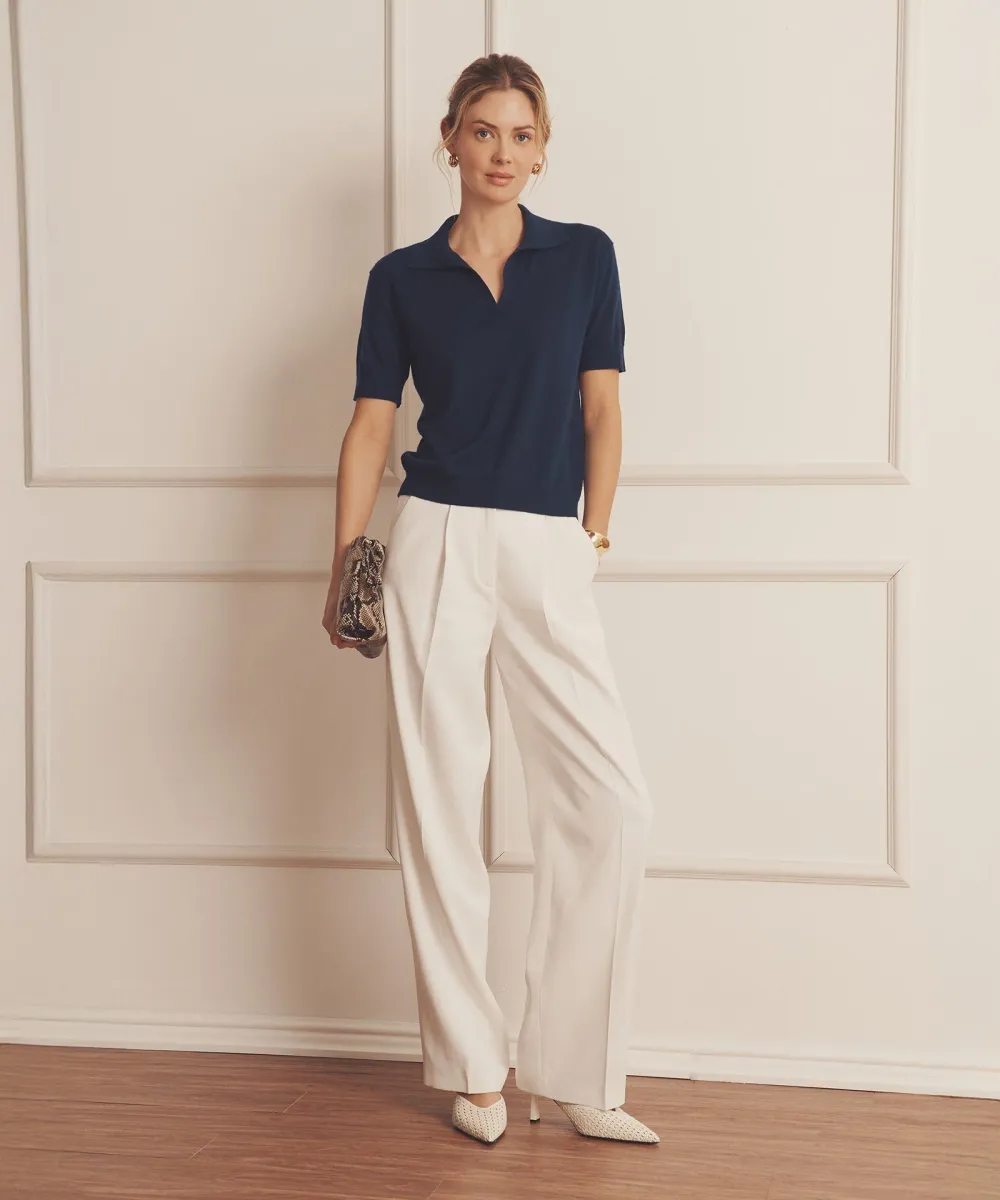 Super Fine Cashmere Short Sleeve Polo 12