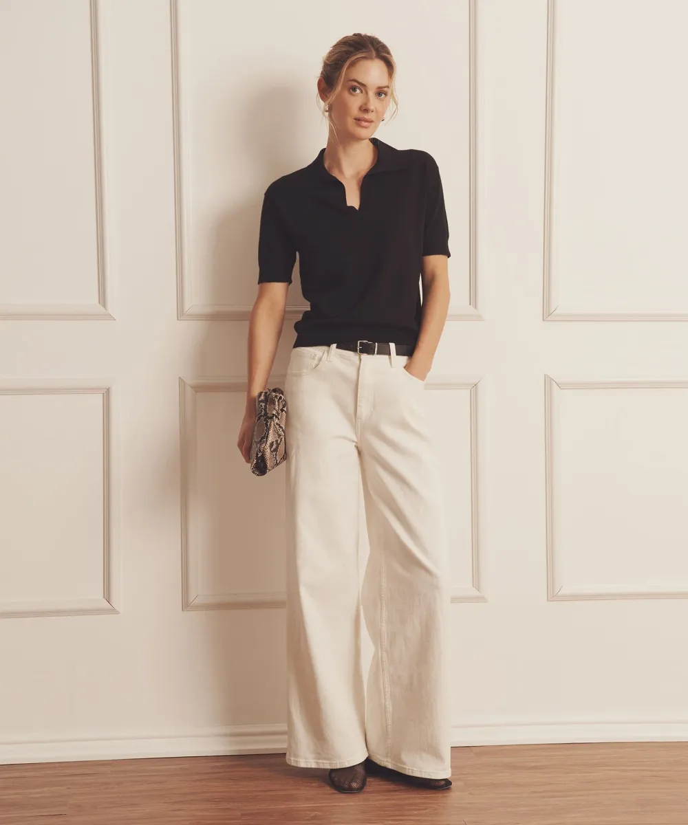 Super Fine Cashmere Short Sleeve Polo 16