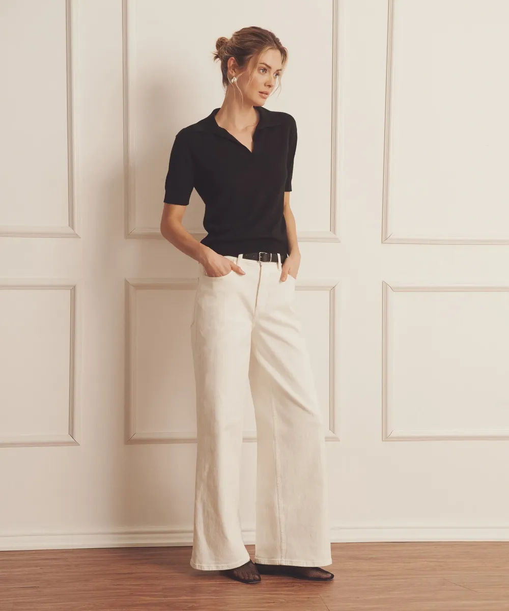 Super Fine Cashmere Short Sleeve Polo 17