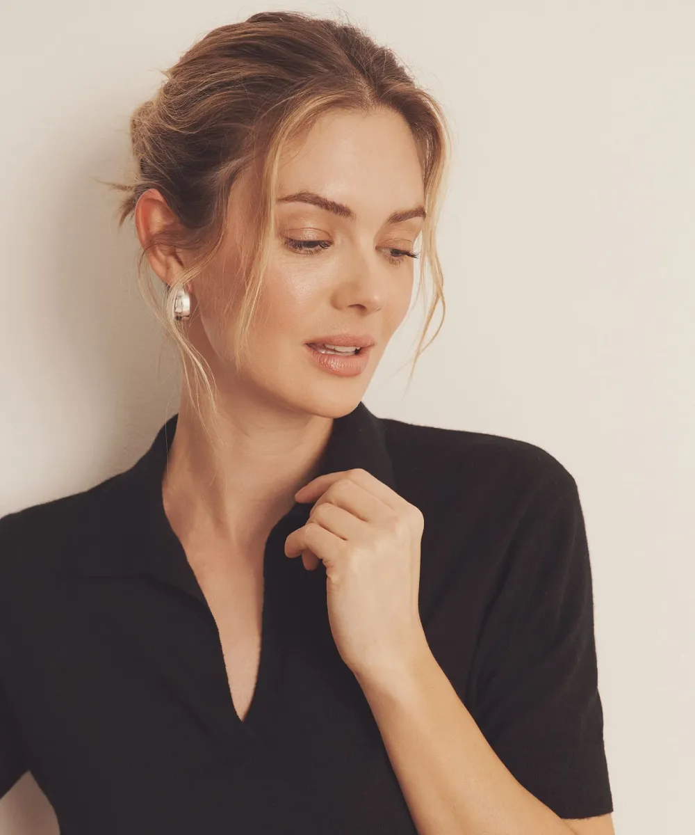 Super Fine Cashmere Short Sleeve Polo 18