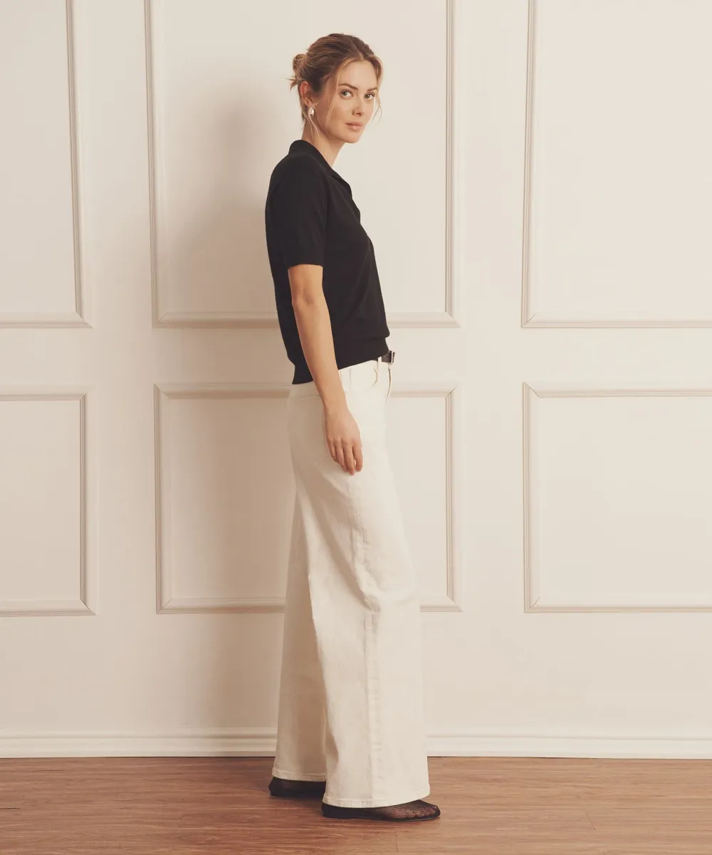 Super Fine Cashmere Short Sleeve Polo 19