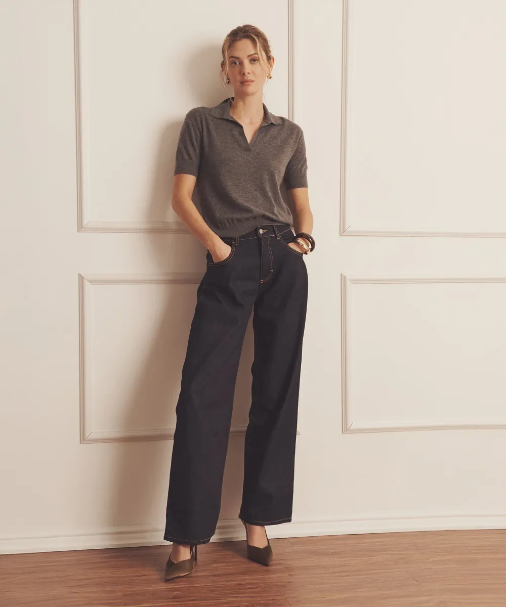 Super Fine Cashmere Short Sleeve Polo 21