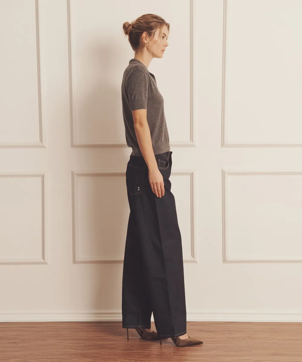 Super Fine Cashmere Short Sleeve Polo 23