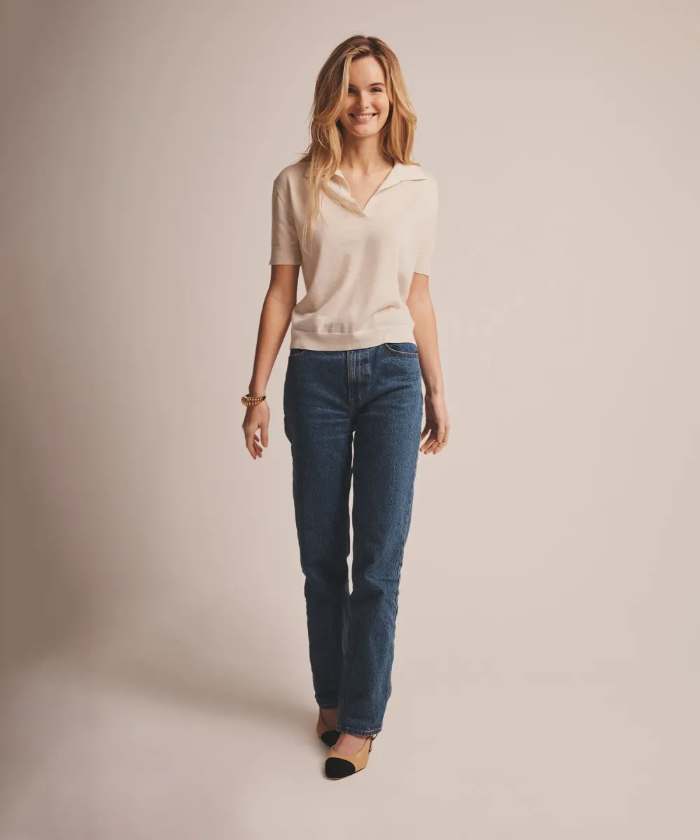 Super Fine Cashmere Short Sleeve Polo 5