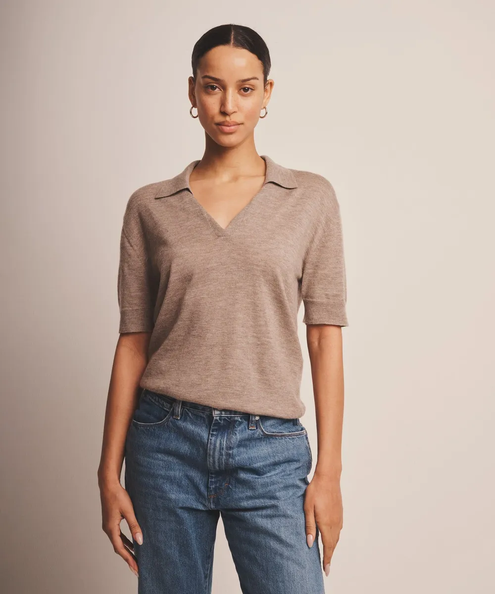 Super Fine Cashmere Short Sleeve Polo 7