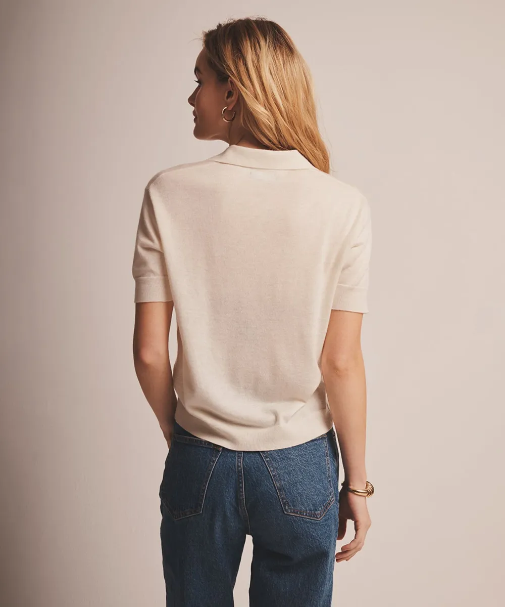 Super Fine Cashmere Short Sleeve Polo 8
