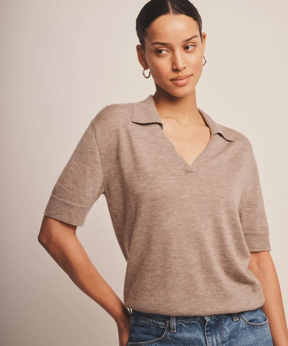 Super Fine Cashmere Short Sleeve Polo 9