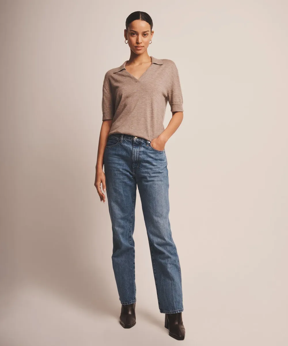 Super Fine Cashmere Short Sleeve Polo 10