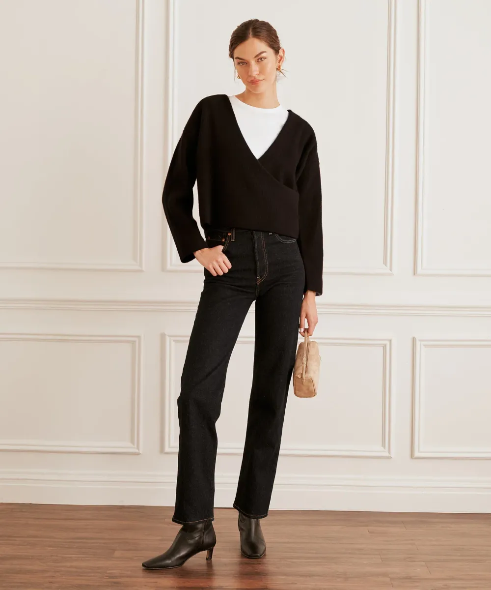 Super Luxe Cashmere Crossover Sweater 7