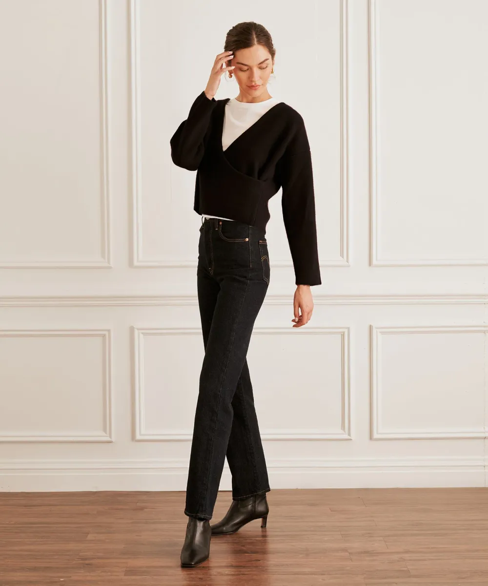 Super Luxe Cashmere Crossover Sweater 8