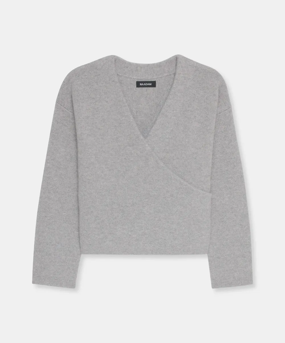 Super Luxe Cashmere Crossover Sweater 10