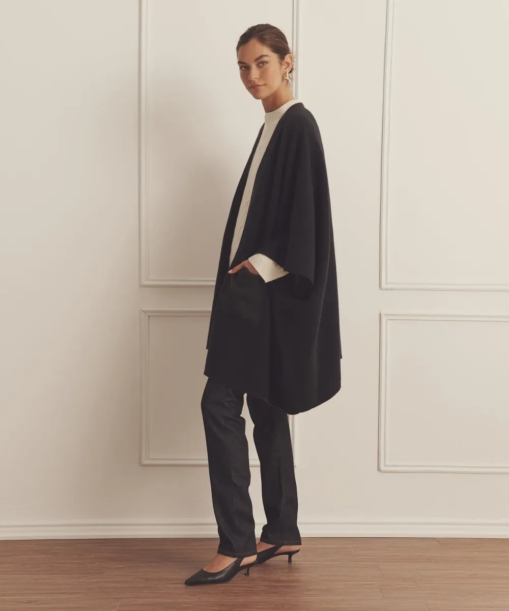 Super Luxe Cashmere Double Faced Poncho 4