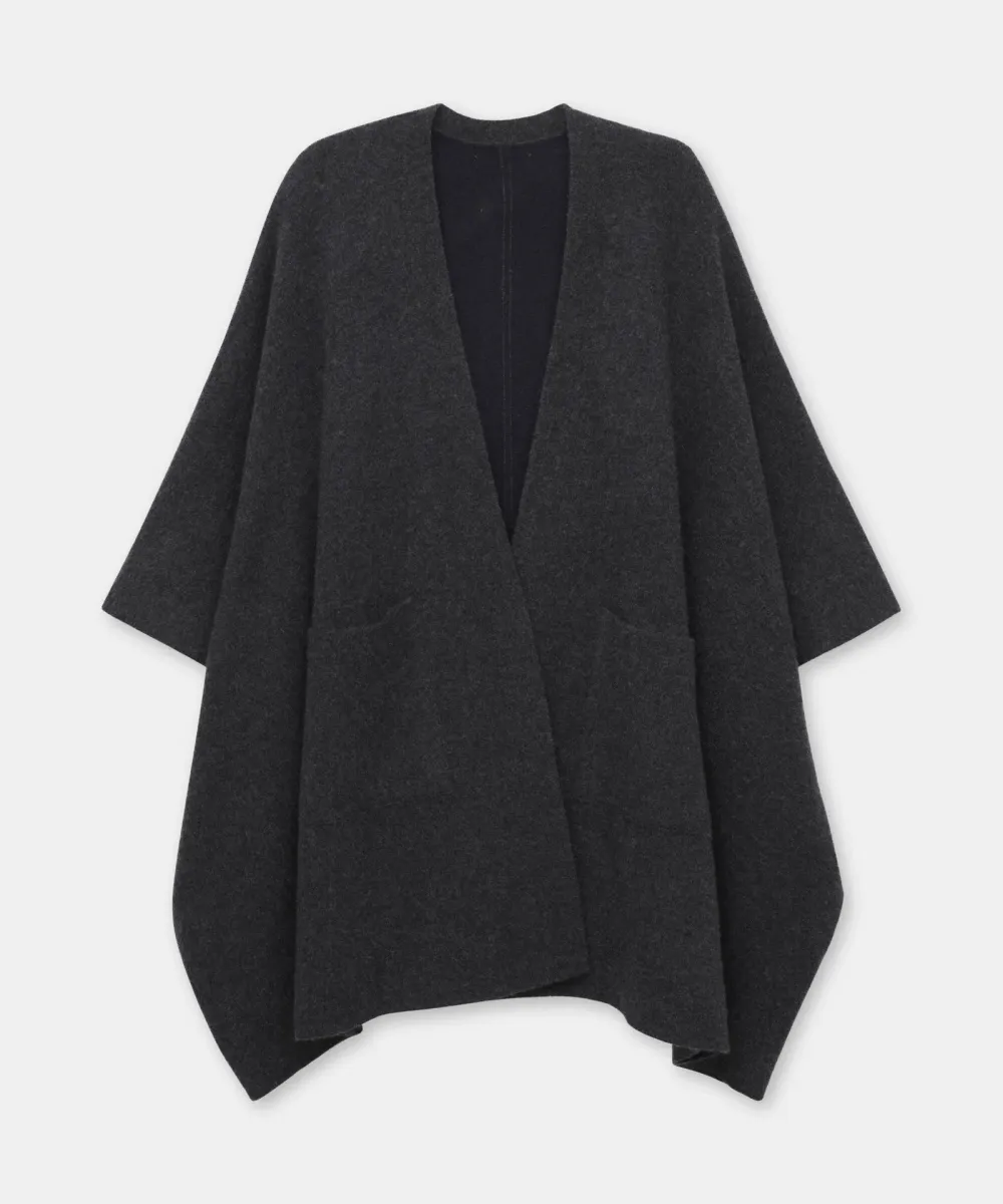 Super Luxe Cashmere Double Faced Poncho 9