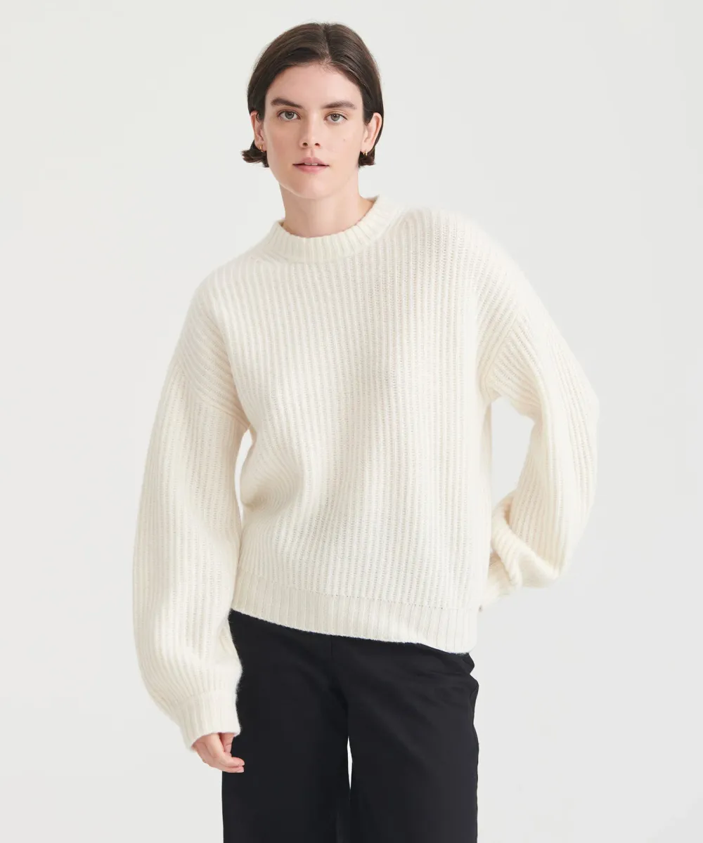 Super Luxe Cashmere Fisherman Sweater 4