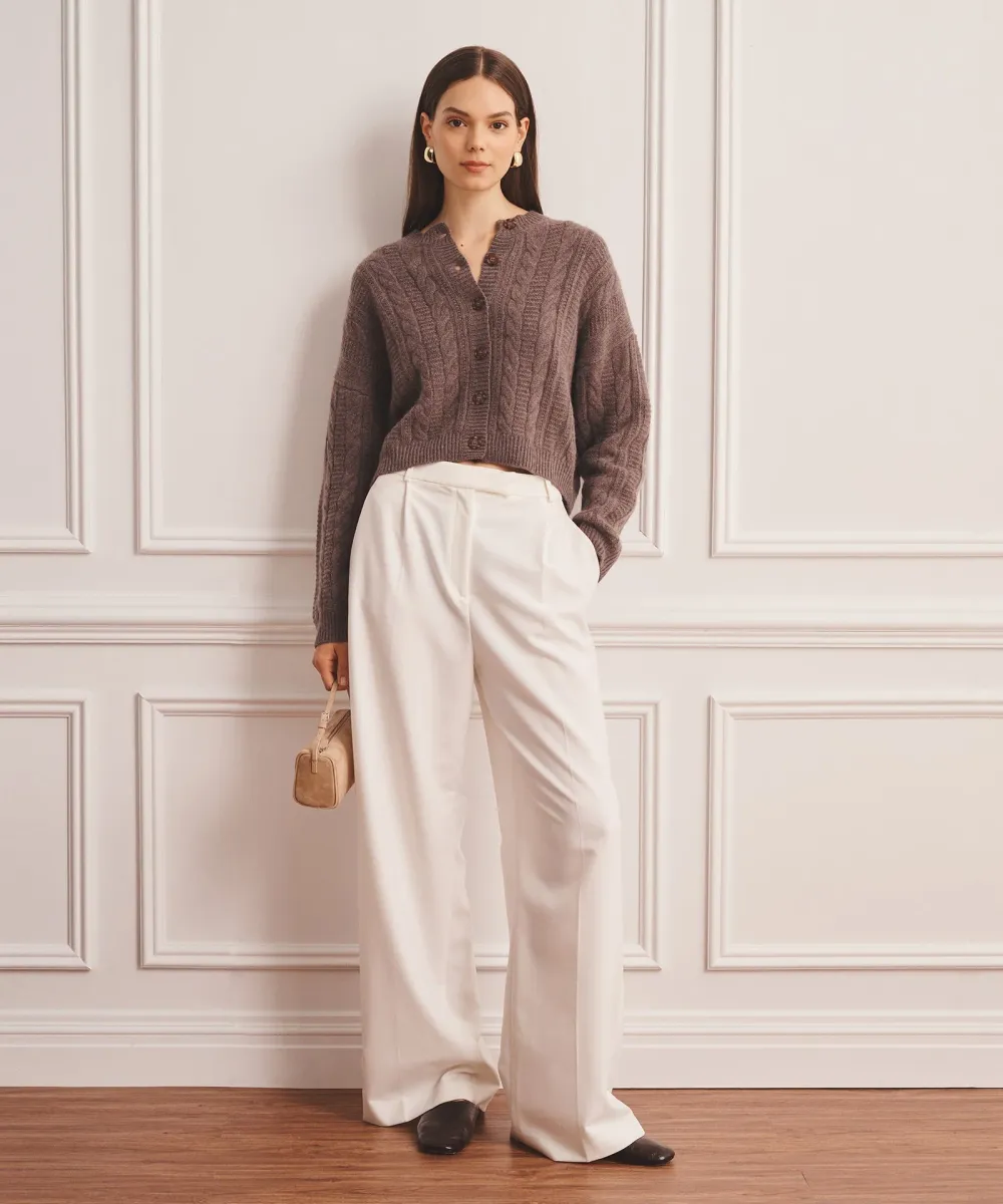 Super Luxe Cashmino Cable Cardigan 6