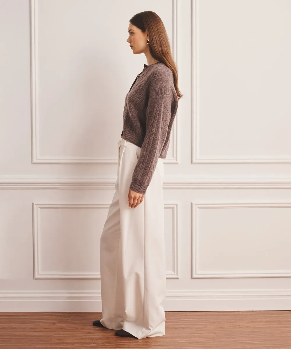 Super Luxe Cashmino Cable Cardigan 7