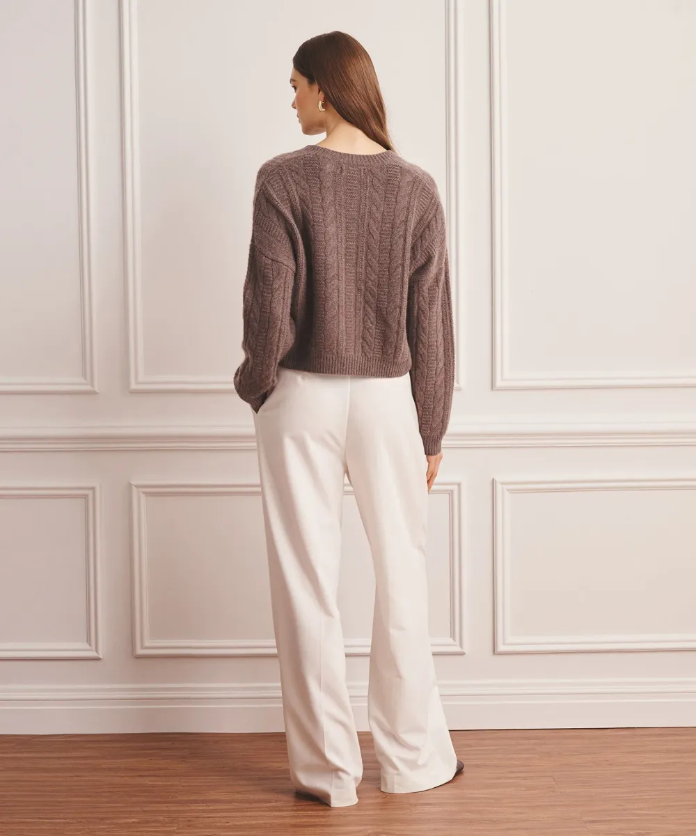 Super Luxe Cashmino Cable Cardigan 8