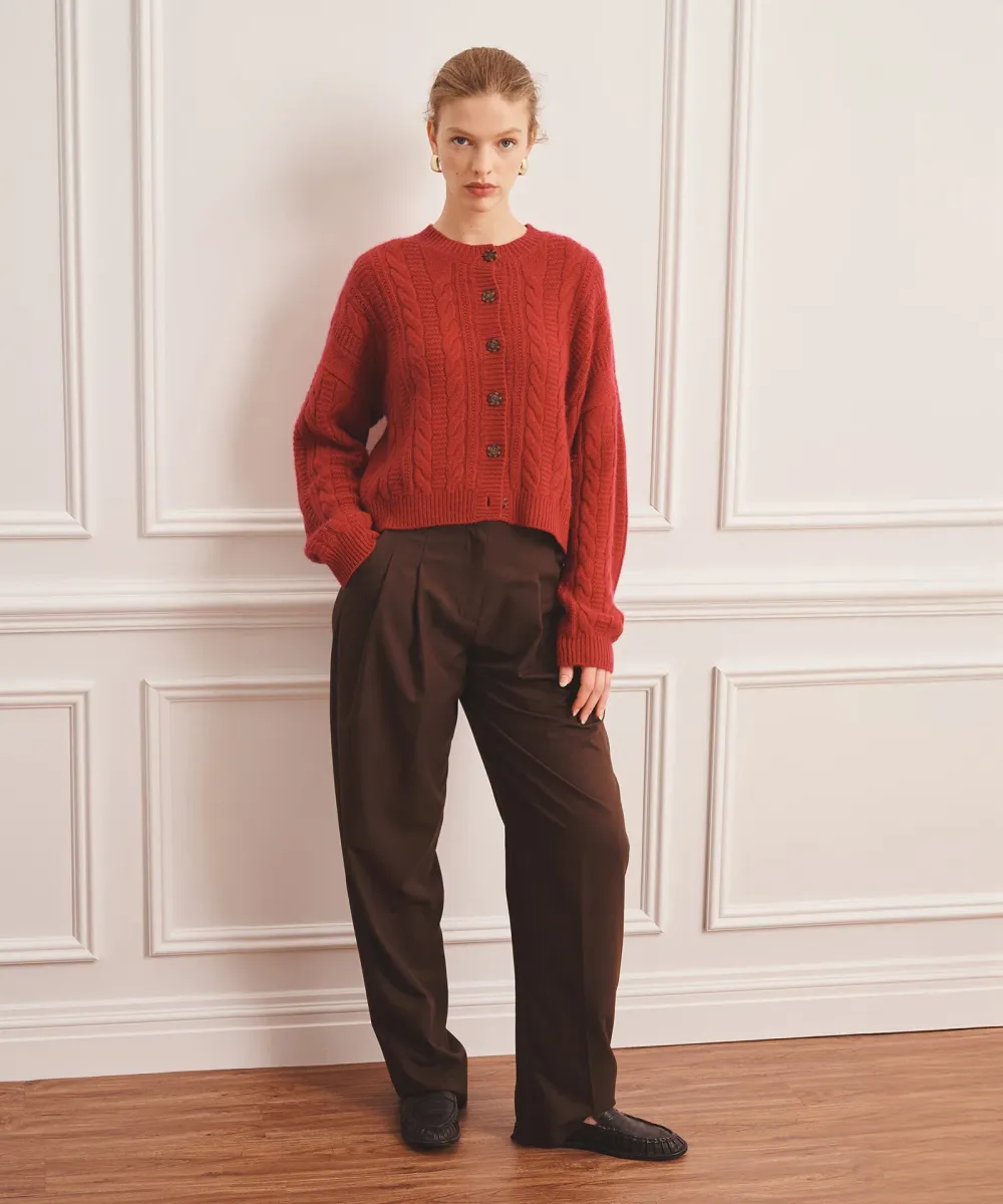 Super Luxe Cashmino Cable Cardigan 9