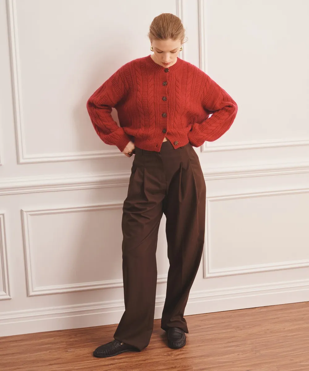 Super Luxe Cashmino Cable Cardigan 10