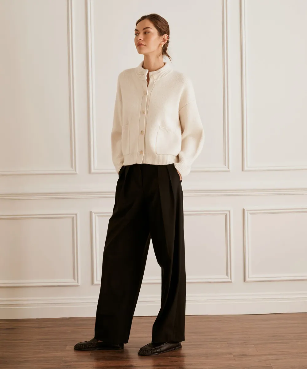 Ultra Luxe Cashmere High Neck Cardigan 4