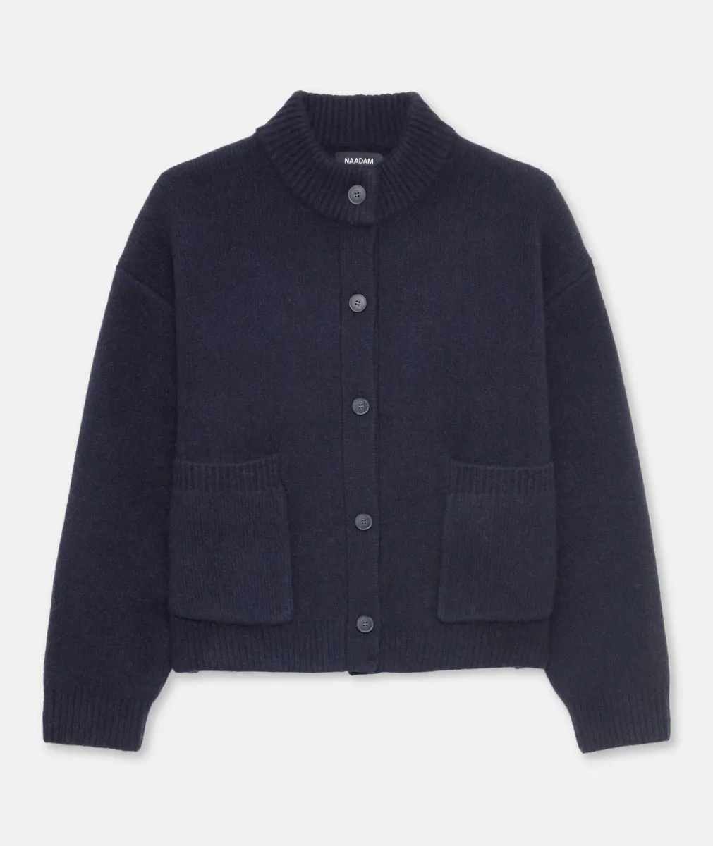 Ultra Luxe Cashmere High Neck Cardigan 7