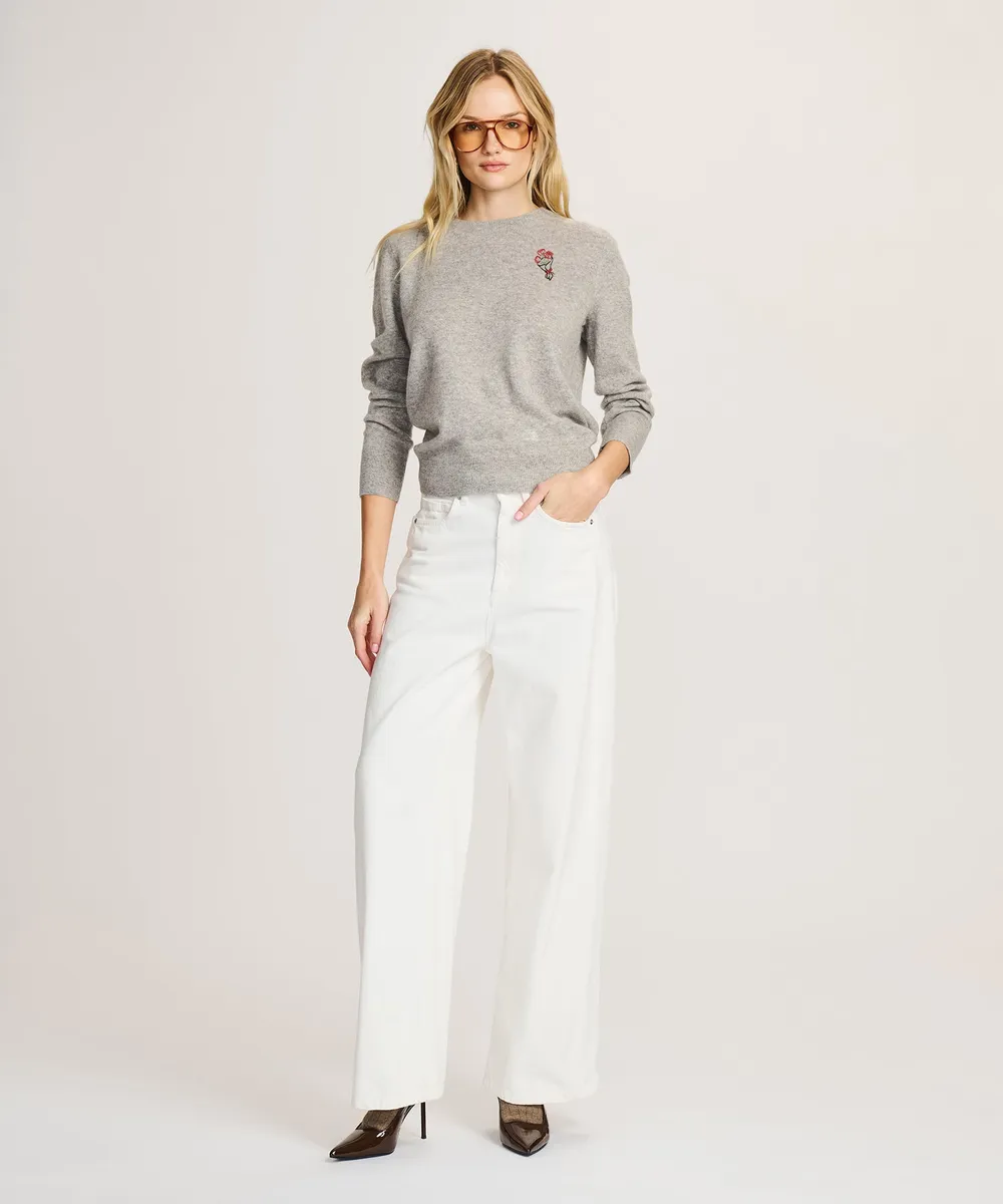 Women's Rose Cashmere Sweater 3