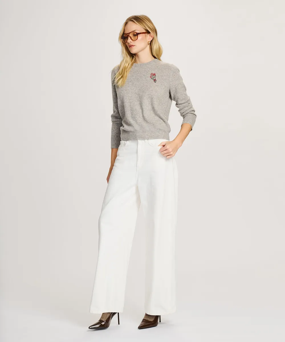 Women's Rose Cashmere Sweater 4