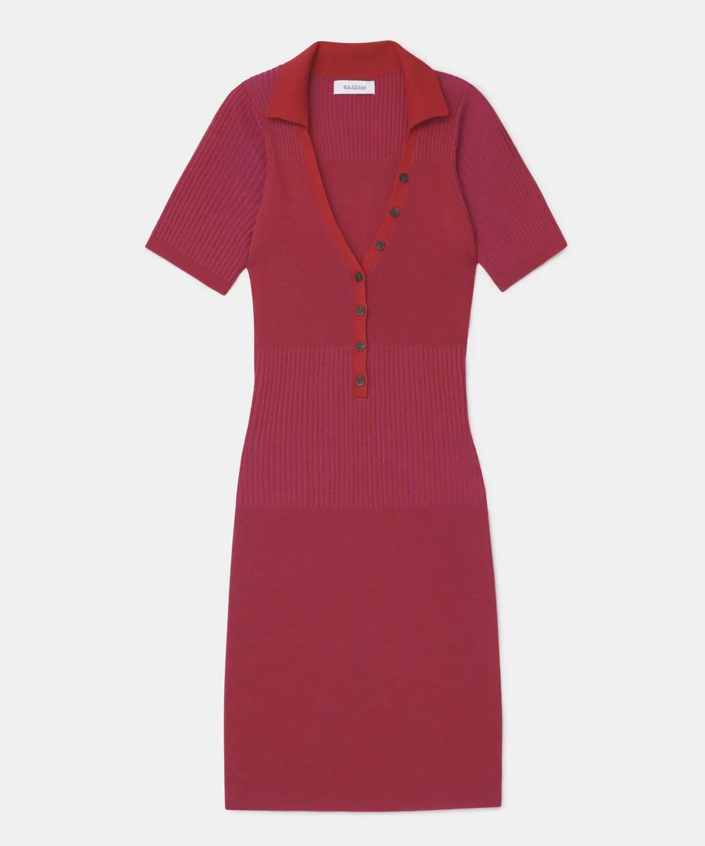 Wool Silk Plaited Polo Dress 11
