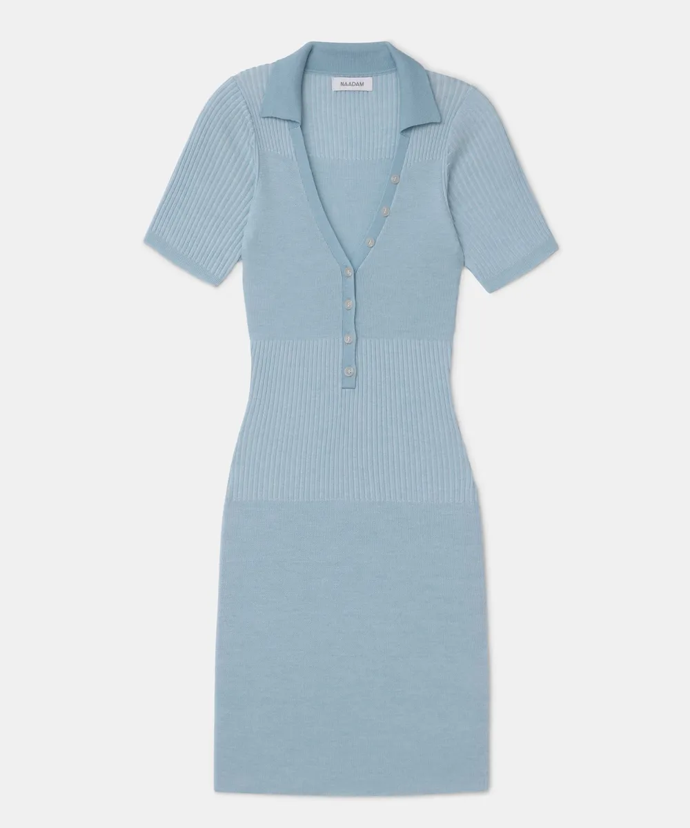 Wool Silk Plaited Polo Dress 10