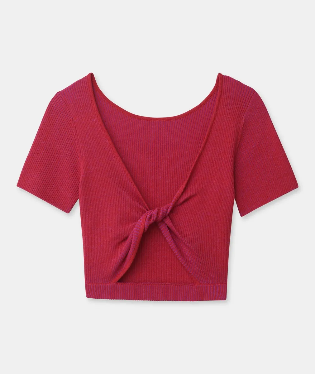 Wool Silk Reversible Twist Top 24