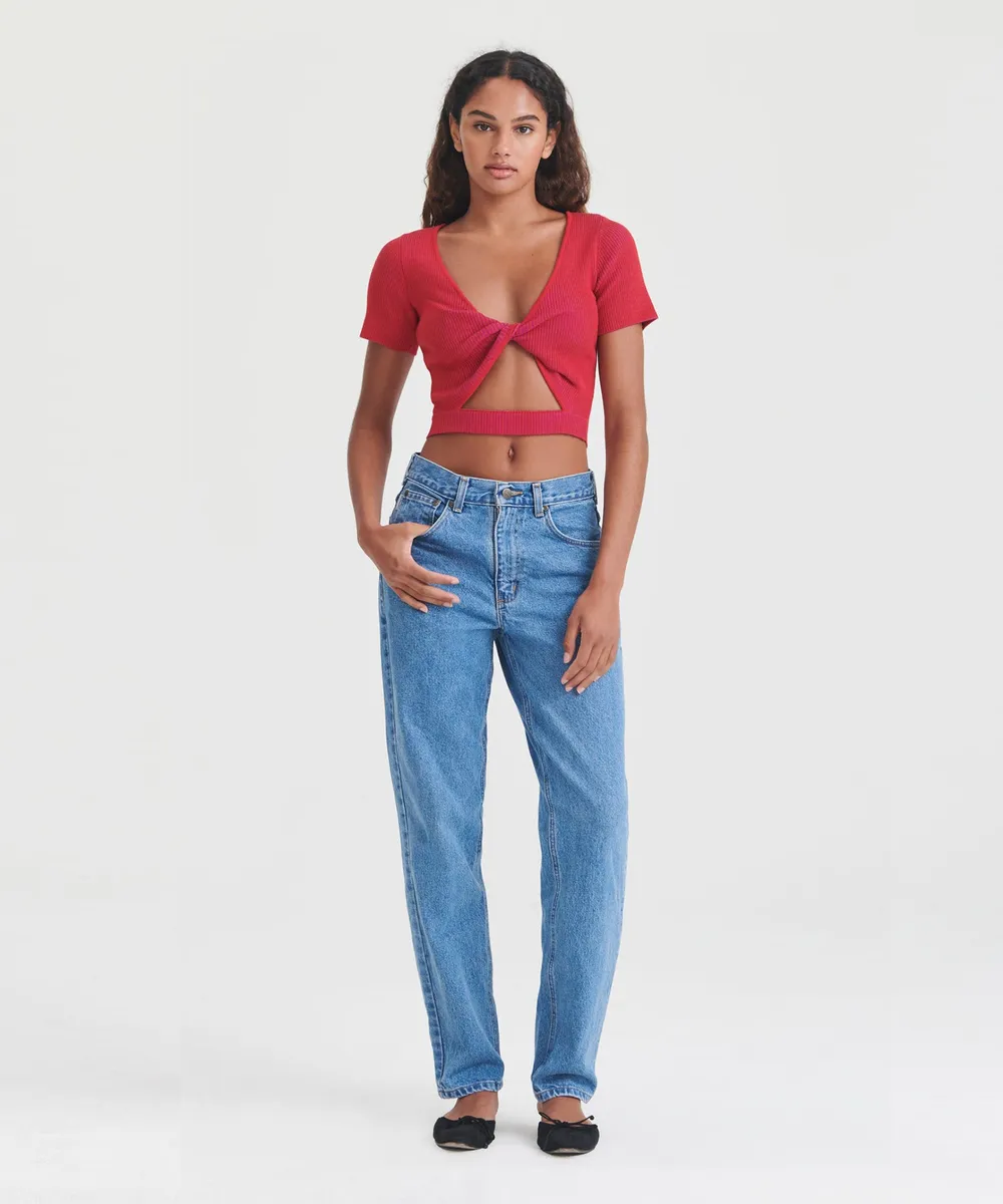 Wool Silk Reversible Twist Top 4