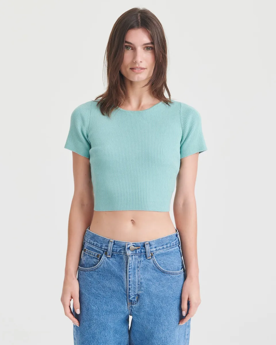 Wool Silk Reversible Twist Top 8