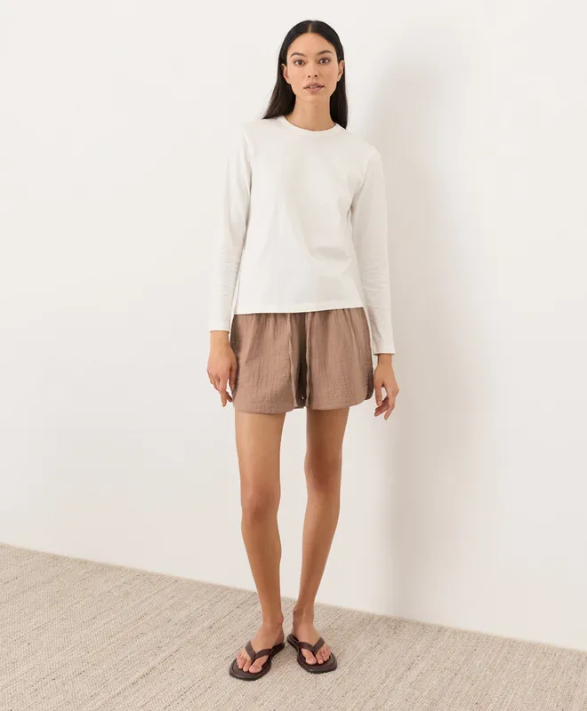 Organic Soft-Slub Essential Crewneck Long Sleeve Tee 3