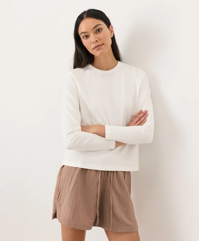 Organic Soft-Slub Essential Crewneck Long Sleeve Tee 8