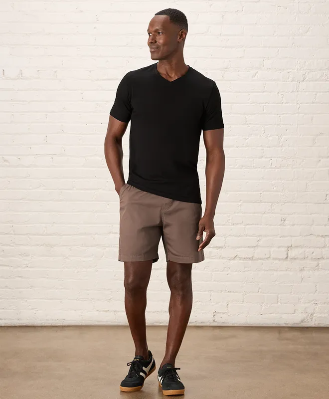 PACT Men's Black Cool Stretch Slim Fit V-Neck Tee S 3