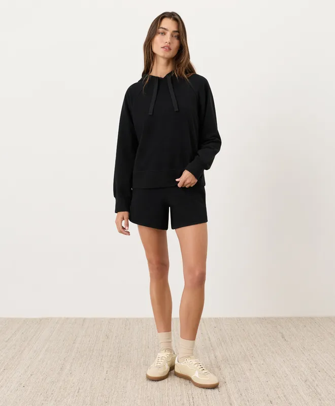 PACT Women's Black CloudKnit Hoodie XS 3